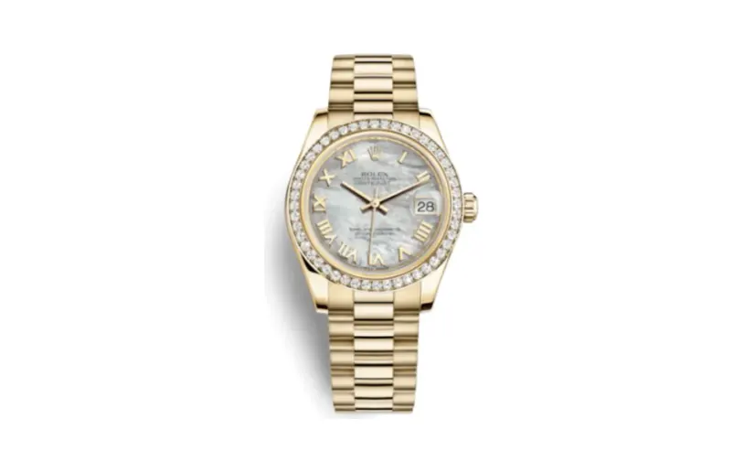 Rolex Datejust 31 Yellow Gold Diamond / President / MOP Roman