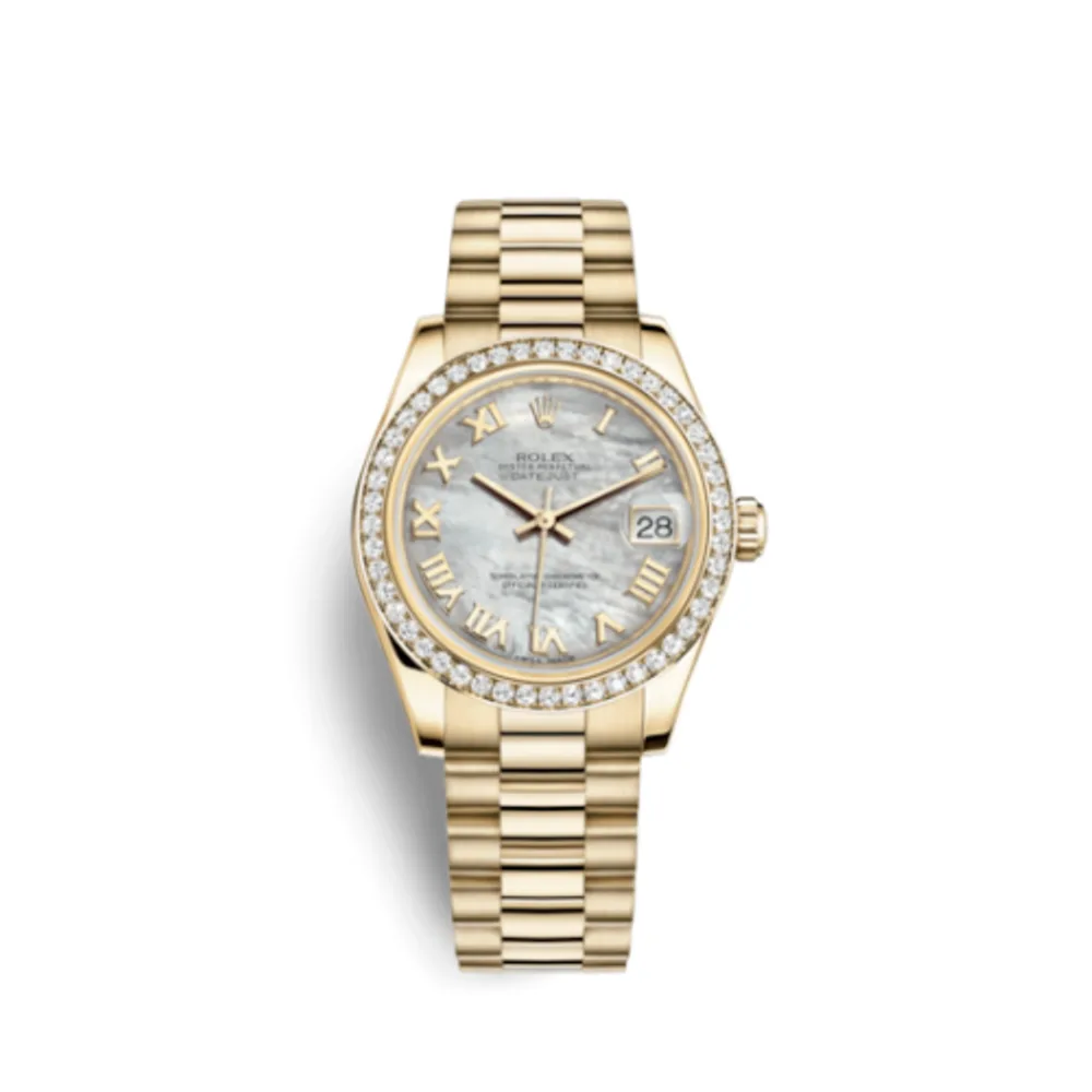 Rolex Datejust 31 Yellow Gold Diamond / President / MOP Roman