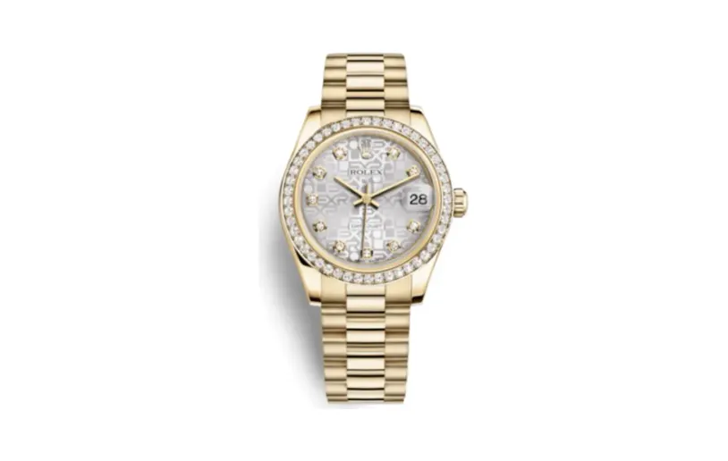 Rolex Datejust 31 Yellow Gold Diamond / President / Silver Computer