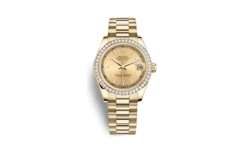Rolex Datejust 31 Yellow Gold Diamond / President / Champagne