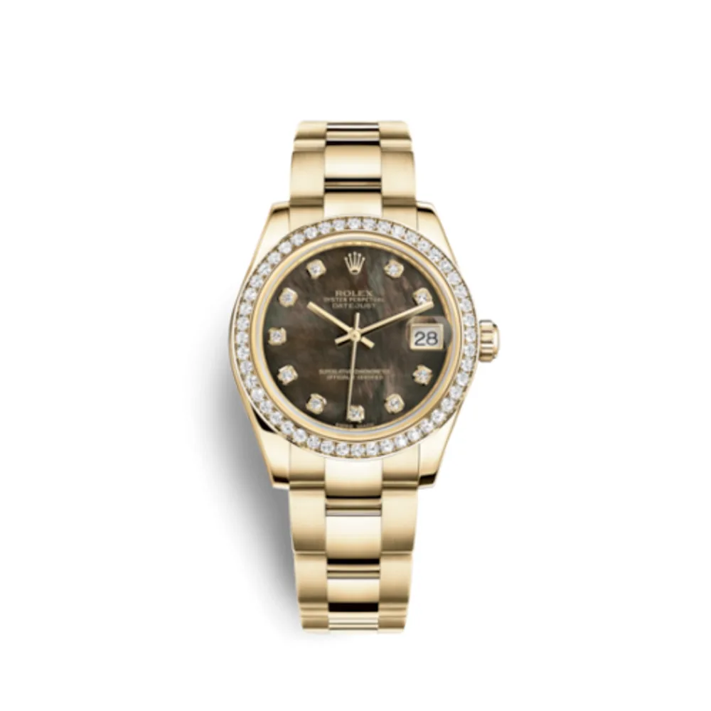Rolex Datejust 31 Yellow Gold Diamond / Oyster / Black MOP