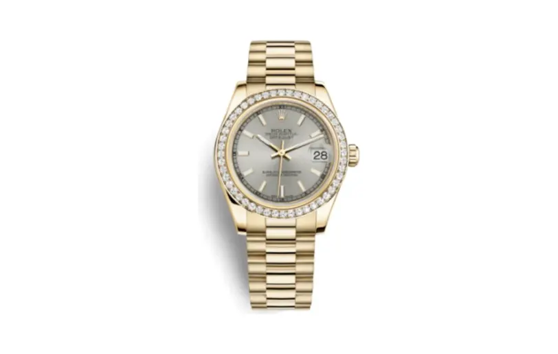 Rolex Datejust 31 Yellow Gold Diamond / President / Silver