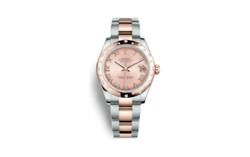Rolex Datejust 31 Rolesor Everose Domed Diamond / Oyster / Pink Roman