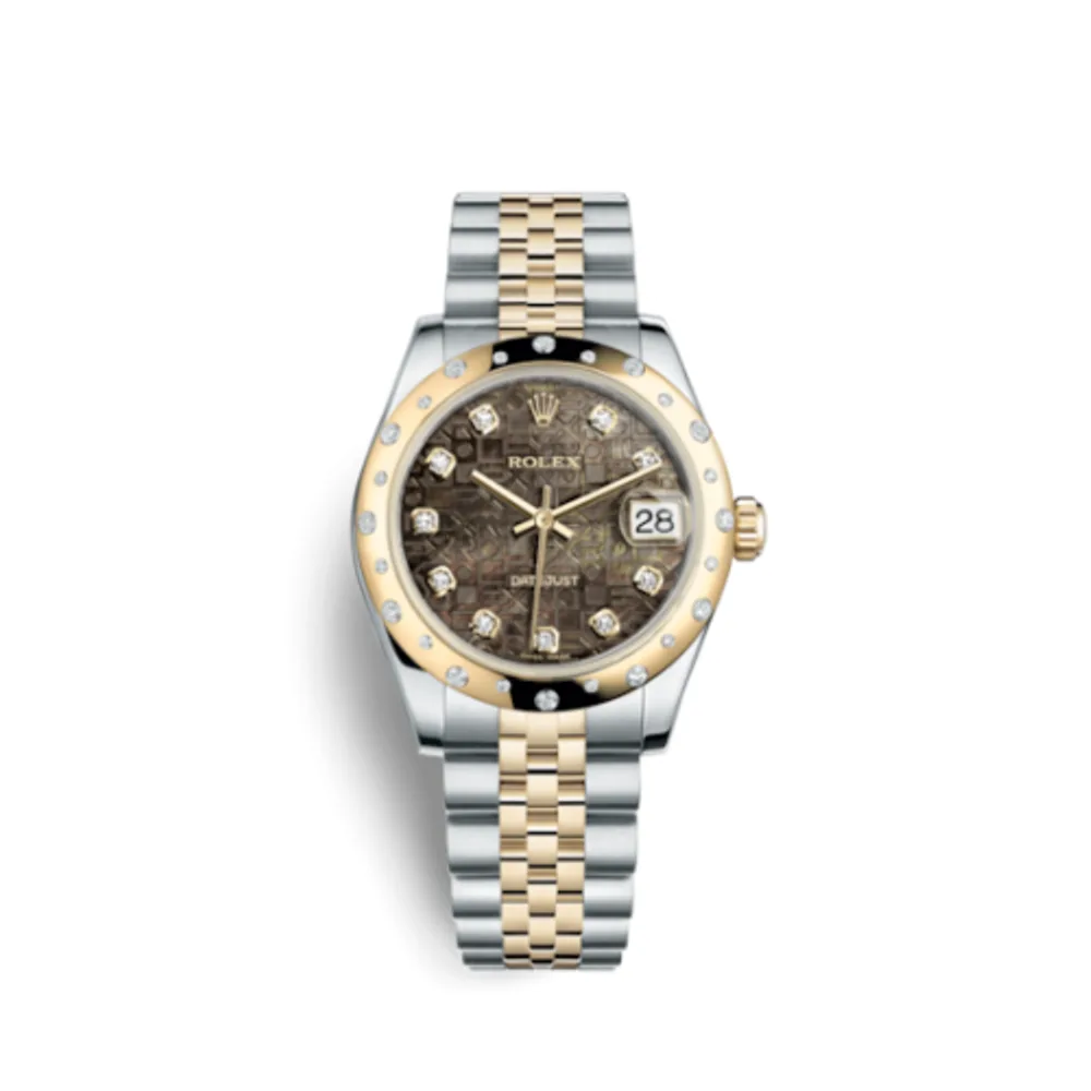 Rolex Datejust 31 Rolesor Yellow Domed Diamond / Jubilee / Black MOP Computer