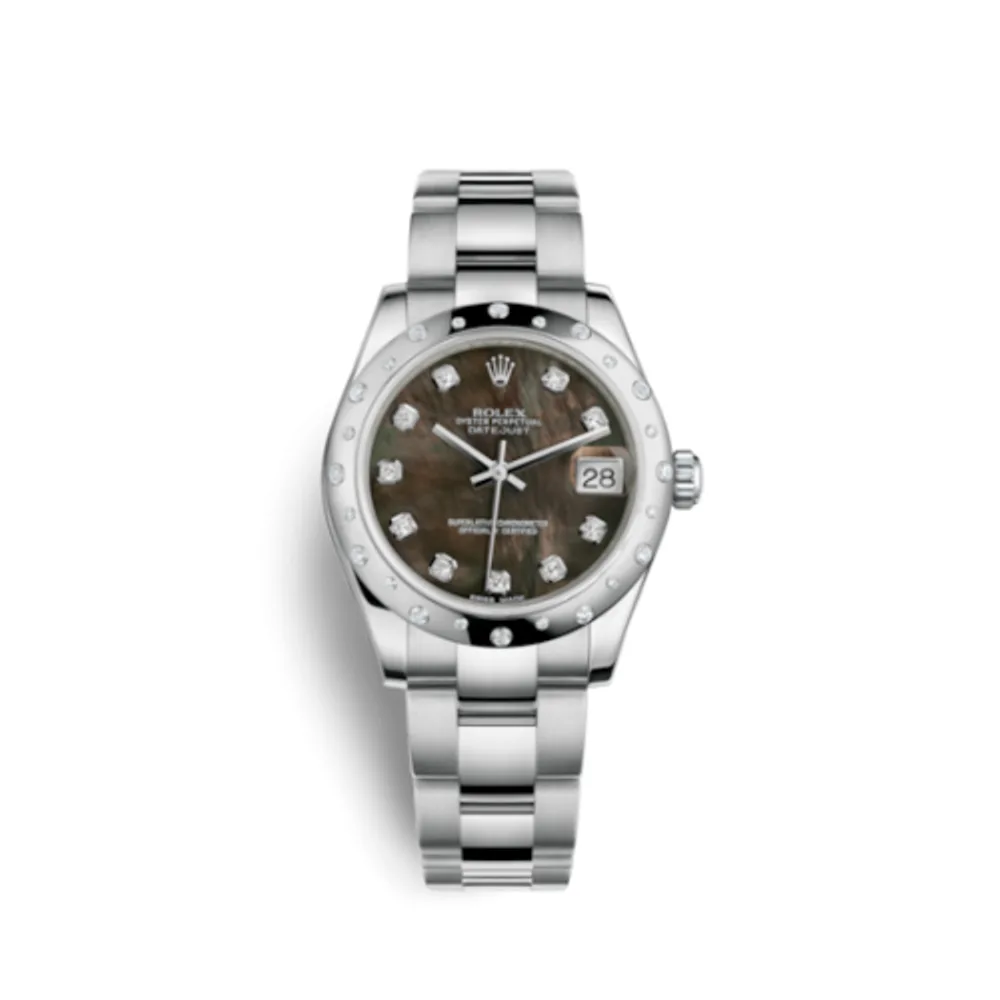 Rolex Datejust 31 Stainless Steel Domed Diamond / Oyster / Black MOP