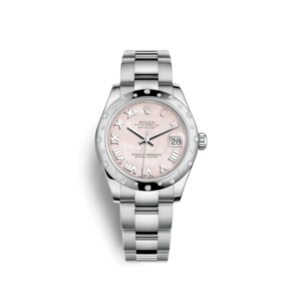 Rolex Datejust 31 Stainless Steel Domed Diamond / Oyster / Pink MOP - Roman