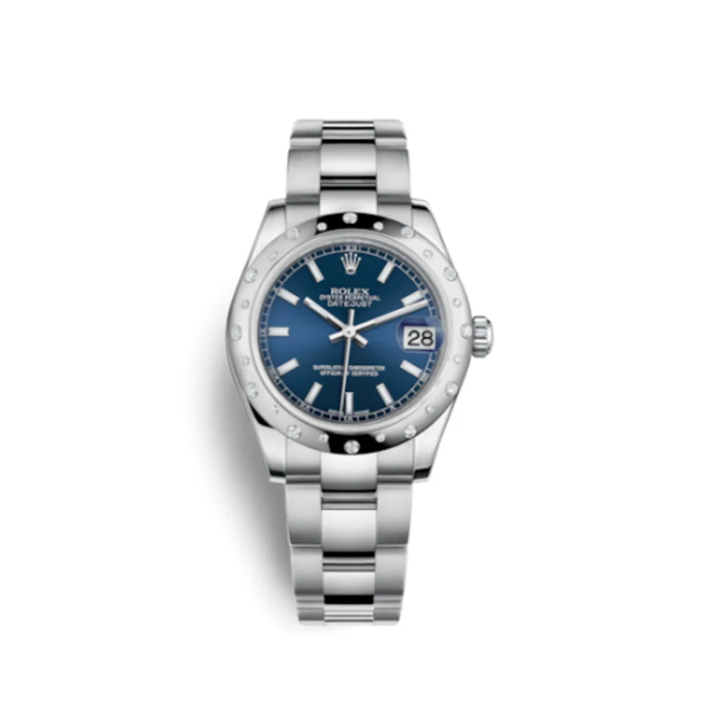 Rolex Datejust 31 Stainless Steel Domed Diamond / Oyster / Blue