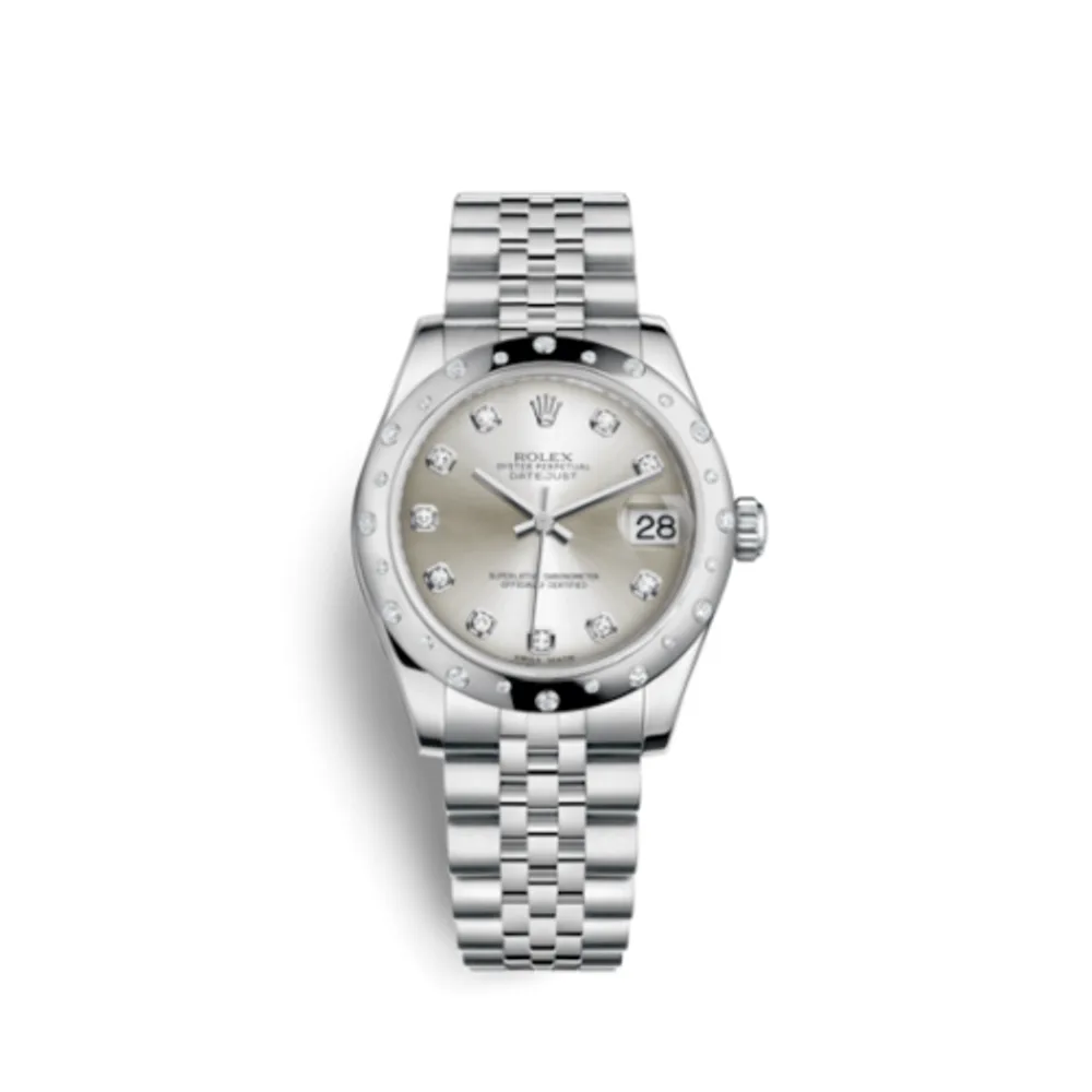 Rolex Datejust 31 Stainless Steel Domed Diamond / Jubilee / Silver - Diamond