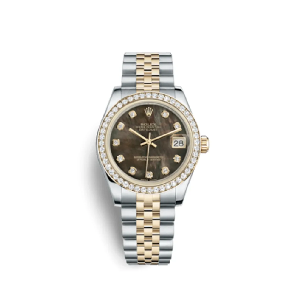 Rolex Datejust 31 Rolesor Yellow Diamond / Jubilee / Black MOP