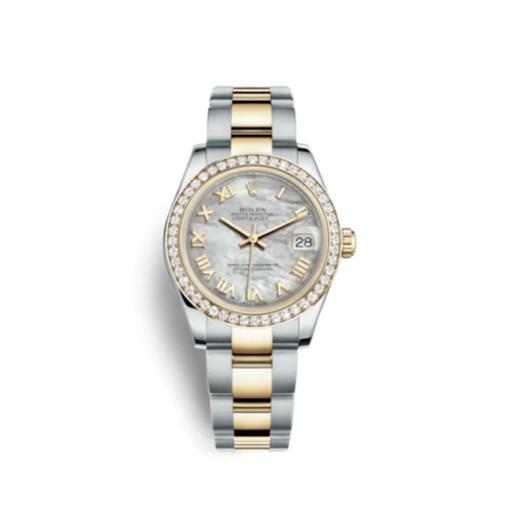 Rolex Datejust 31 Rolesor Yellow Diamond / Oyster / MOP Roman
