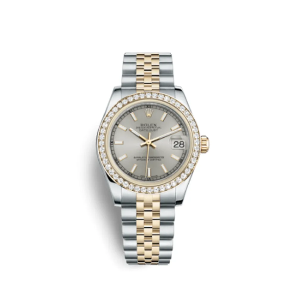 Rolex Datejust 31 Rolesor Yellow Diamond / Jubilee / Silver