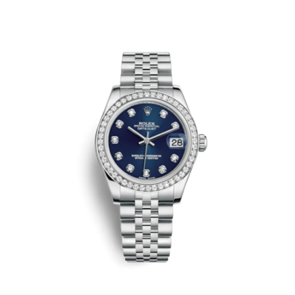Rolex Datejust 31 Stainless Steel Diamond / Jubilee / Blue - Diamond