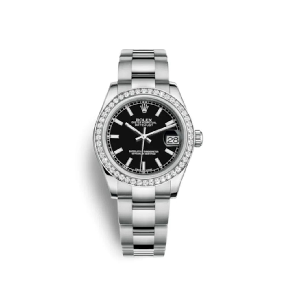 Rolex Datejust 31 Stainless Steel Diamond / Oyster / Black