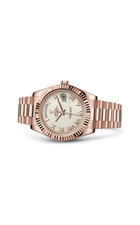 Rolex Day-Date II Everose Ivory Roman