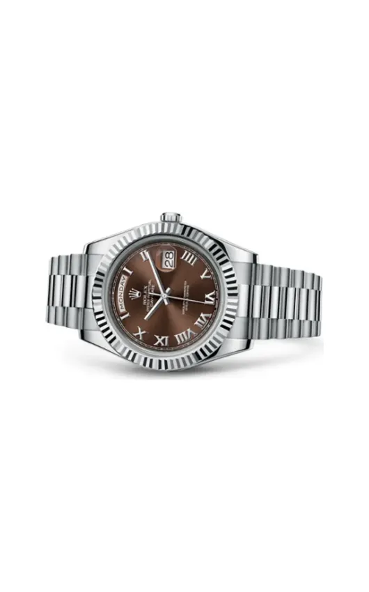Rolex Day-Date II White Gold Chocolate Roman