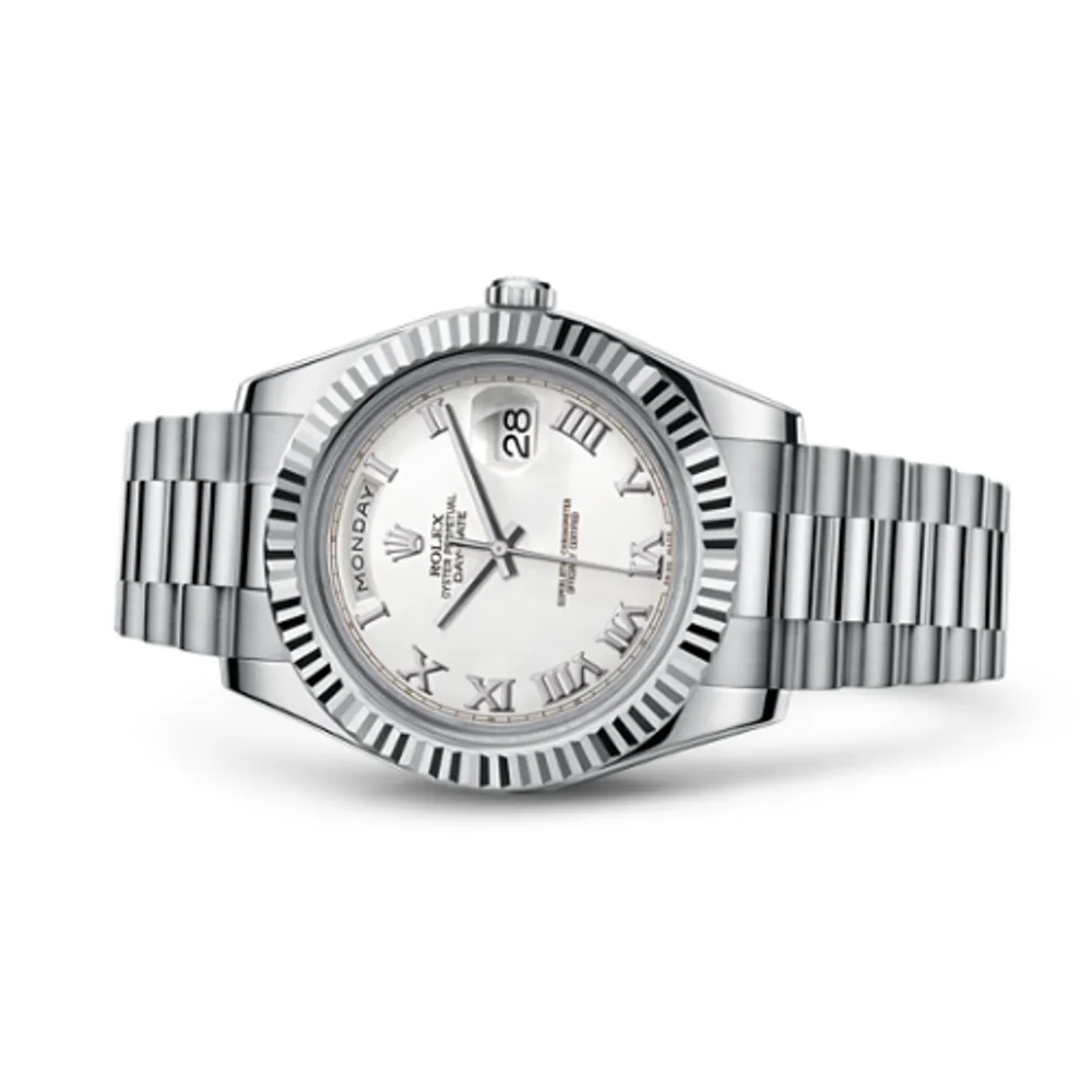 Rolex Day-Date II White Gold White Roman