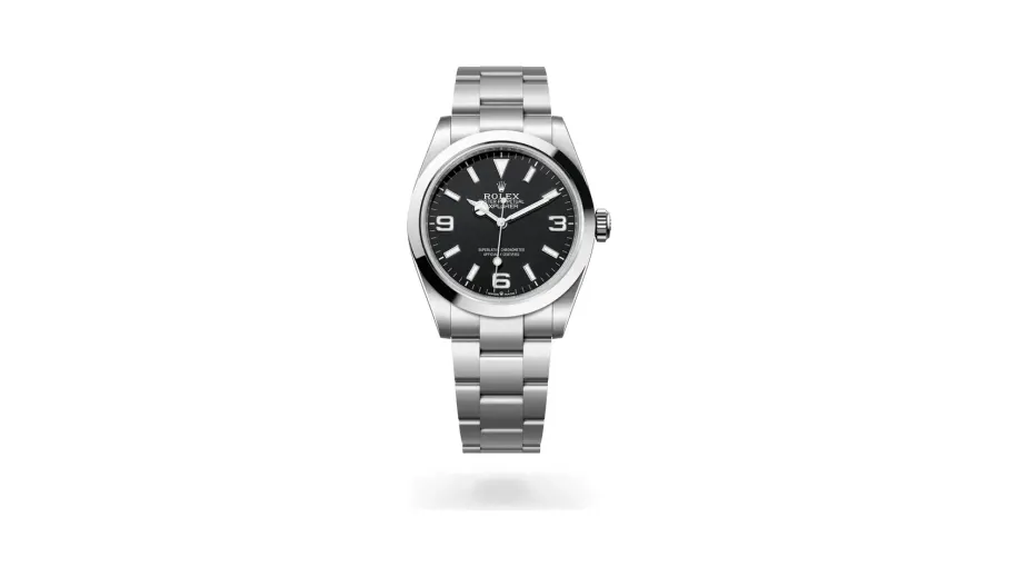 Rolex Oyster Perpetual Explorer 40, Oystersteel, Black dial