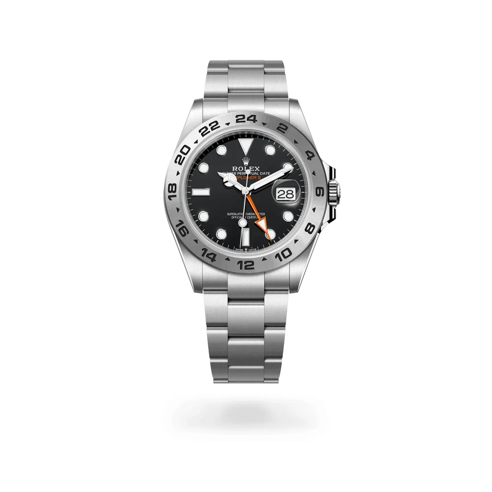 Rolex Explorer II Oyster, 42 mm, Oystersteel, Oystersteel, Black dial