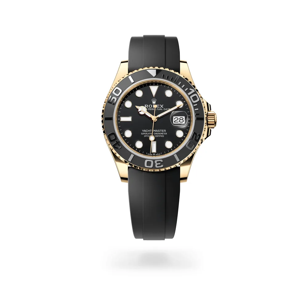 Rolex Oyster Perpetual Yacht-Master 42, 18 kt yellow gold, Black dial