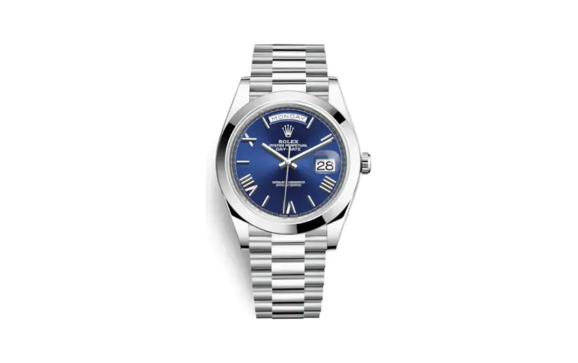 Rolex Day-Date 40 Platinum / Blue - Roman
