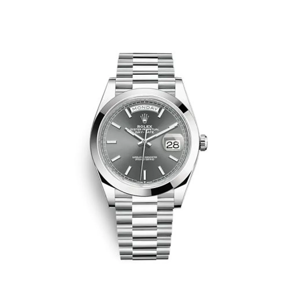 Rolex Day-Date 40 Platinum / Grey