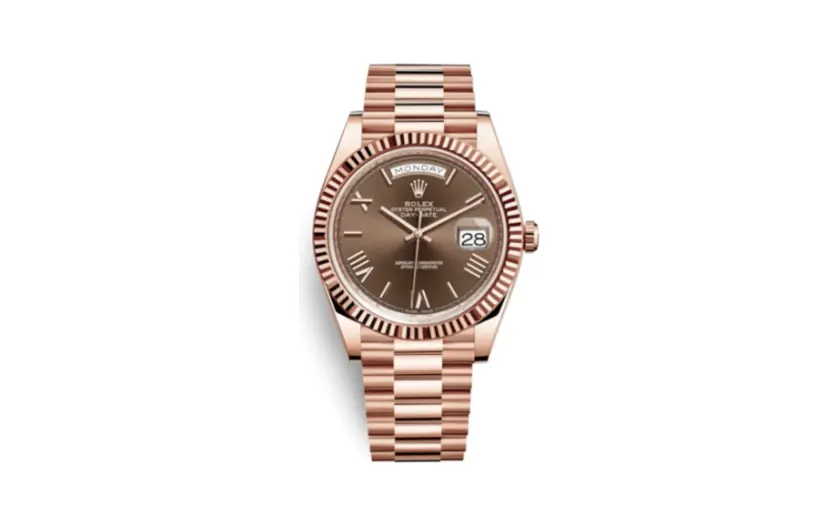 Rolex Day-Date 40 Everose / Chocolate - Roman