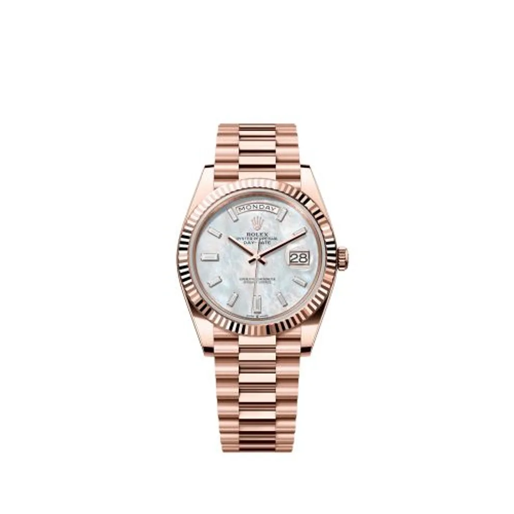 Rolex Day-Date 40 Everose / MOP - Baguette