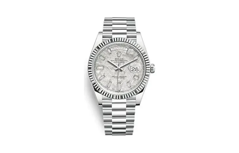 Rolex Day-Date 40 Platinum - Fluted / Meteorite