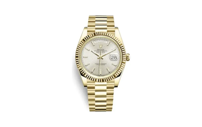 Rolex Day-Date 40 Yellow Gold / Silver Diagonal