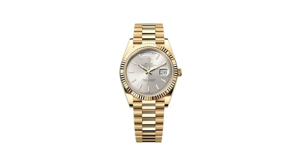 Rolex Day-Date 40 Yellow Gold - Fluted / Silver