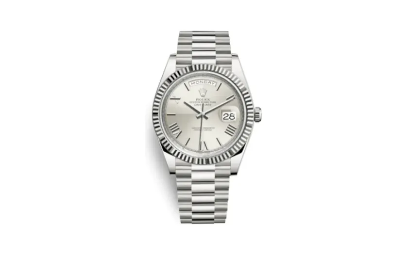 Rolex Day-Date 40 White Gold / Quadrant Motif - Roman