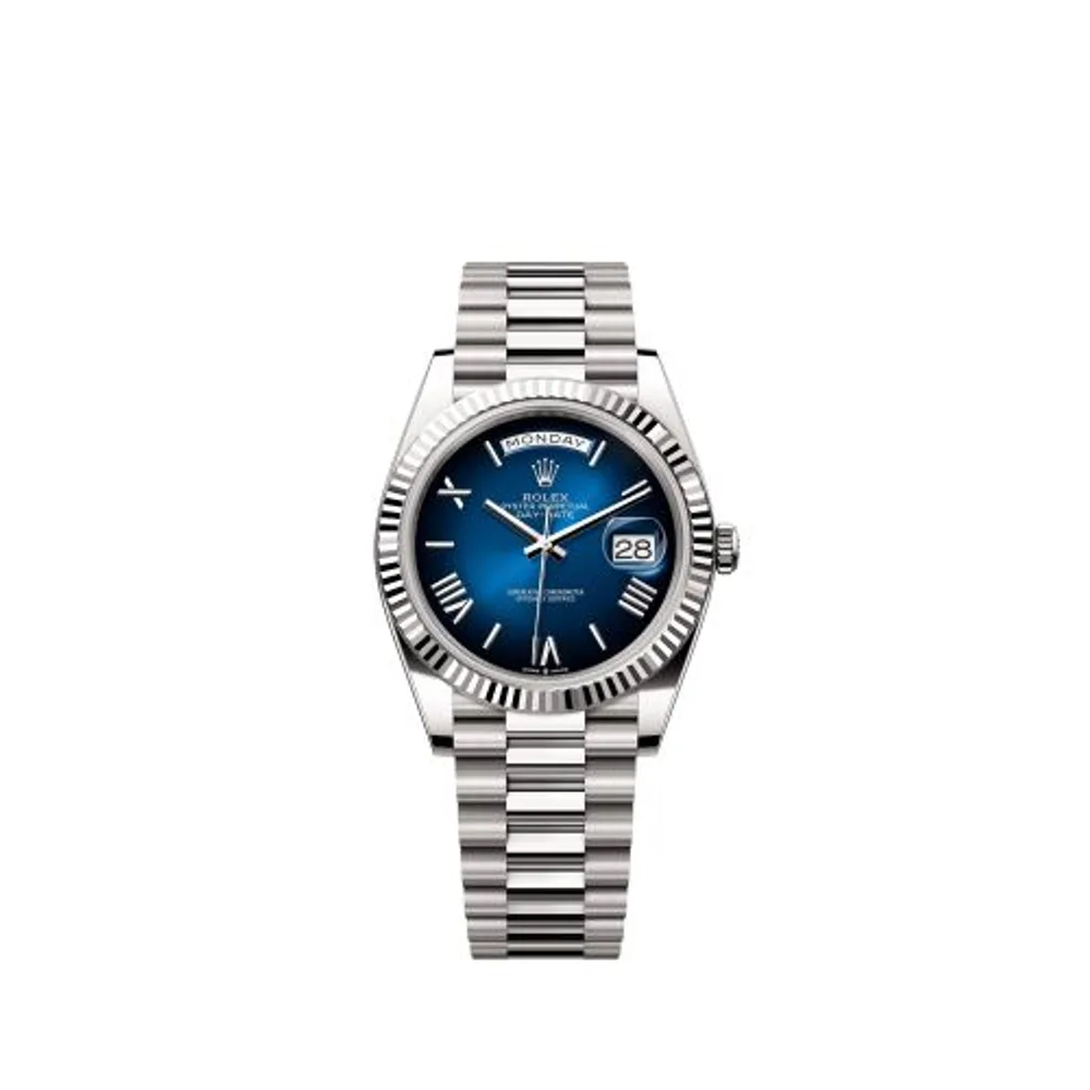 Rolex Day-Date 40 White Gold / Blue Ombré