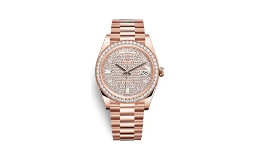 Rolex Day-Date 40 Everose - Diamond / Paved