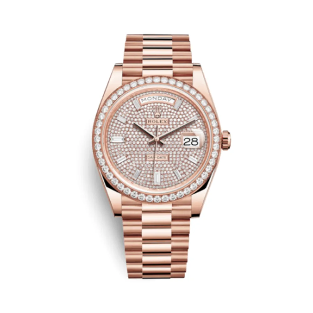Rolex Day-Date 40 Everose - Diamond / Paved