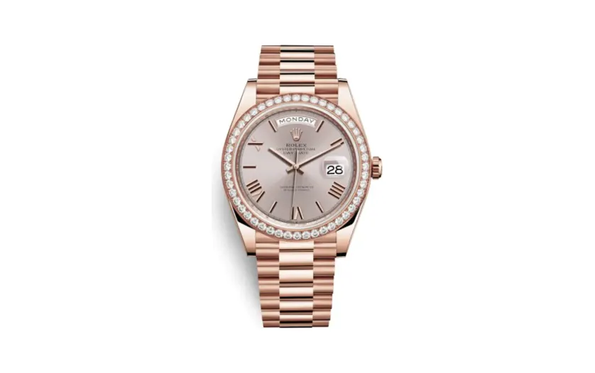 Rolex Day-Date 40 Everose - Diamond / Sundust - Roman