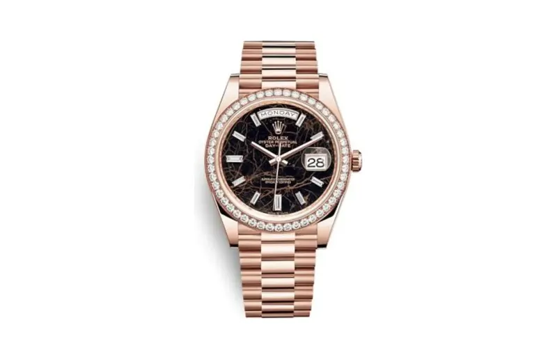 Rolex Day-Date 40 Everose - Diamond / Eisenkiesel