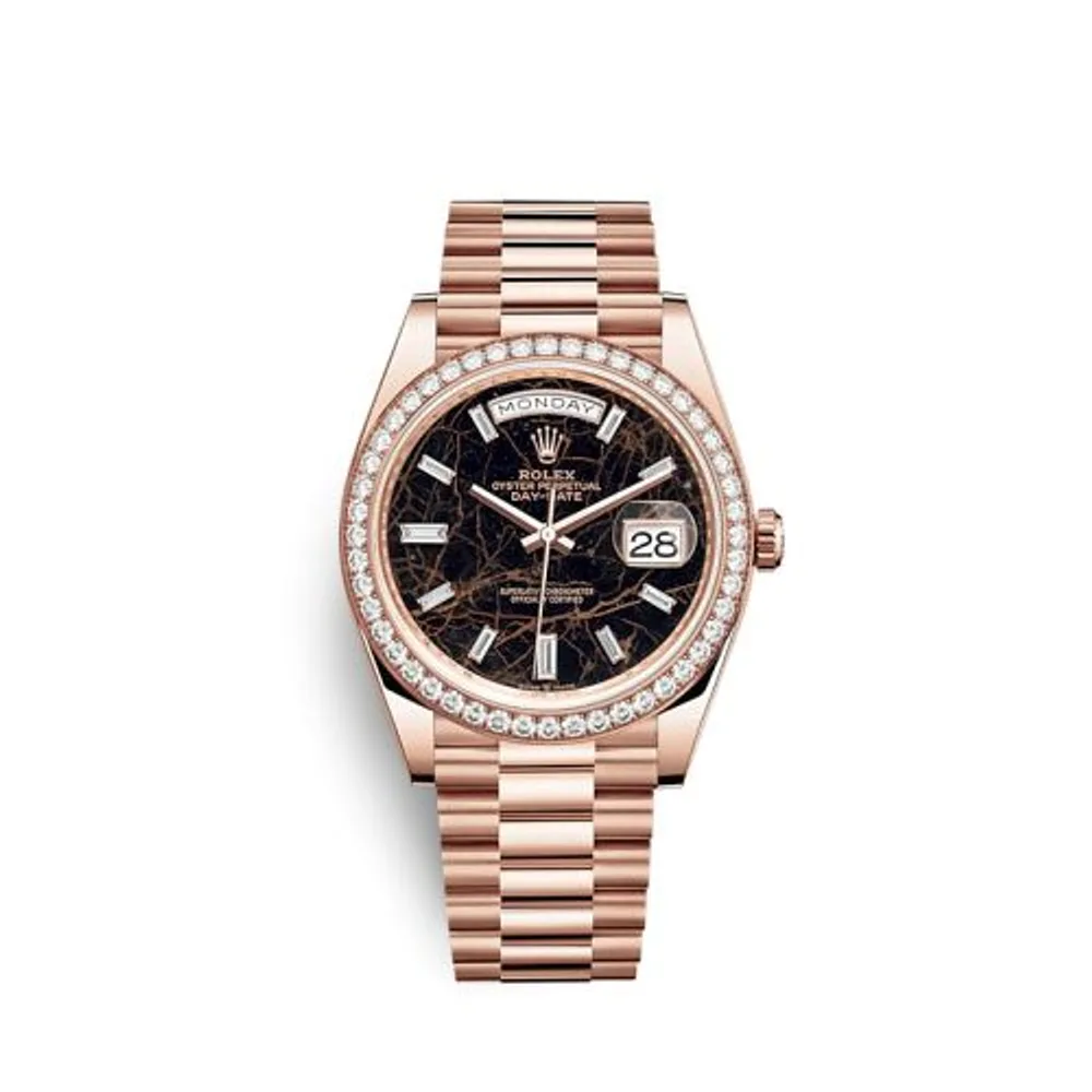 Rolex Day-Date 40 Everose - Diamond / Eisenkiesel