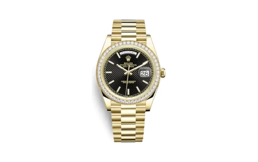Rolex Day-Date 40 Yellow Gold / Diamond / Black