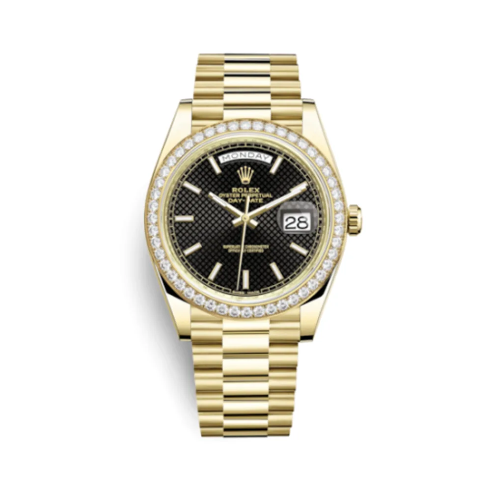 Rolex Day-Date 40 Yellow Gold / Diamond / Black