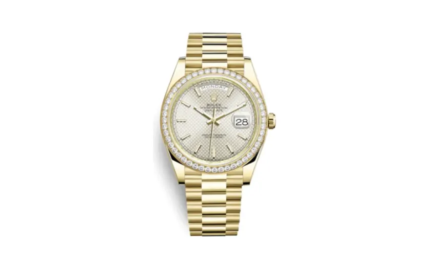 Rolex Day-Date 40 Yellow Gold / Diamond / Silver