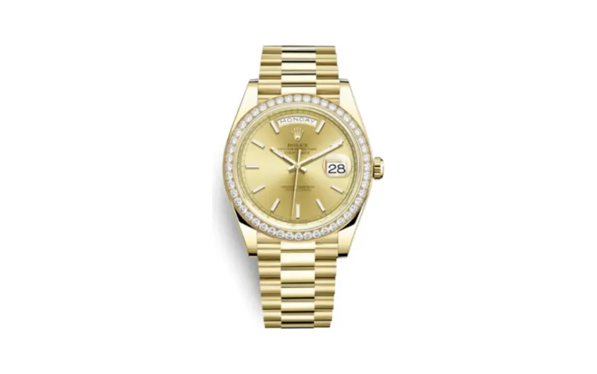 Rolex Day-Date 40 Yellow Gold / Diamond / Champagne