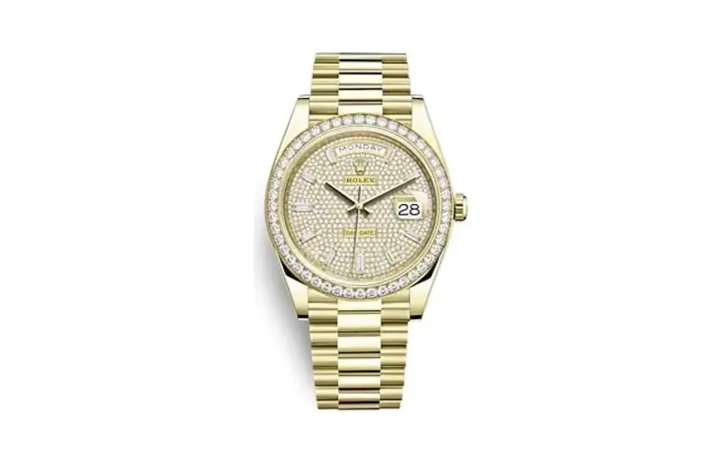 Rolex Day-Date 40 Yellow Gold - Diamond / Paved - Baguette