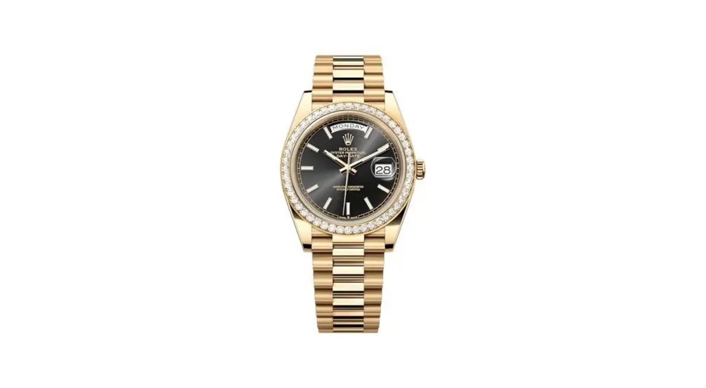 Rolex Day-Date 40 Yellow Gold - Diamond / Black