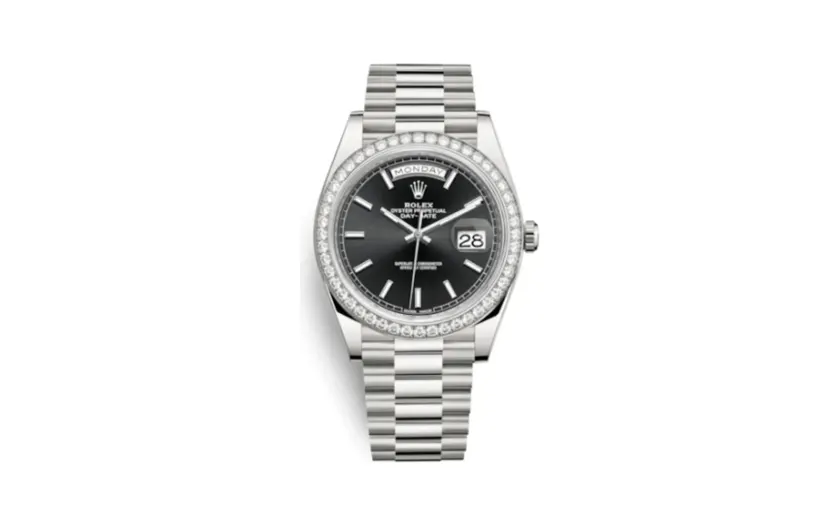 Rolex Day-Date 40 White Gold - Diamond / Black