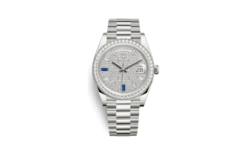 Rolex Day-Date 40 White Gold - Diamond / Paved