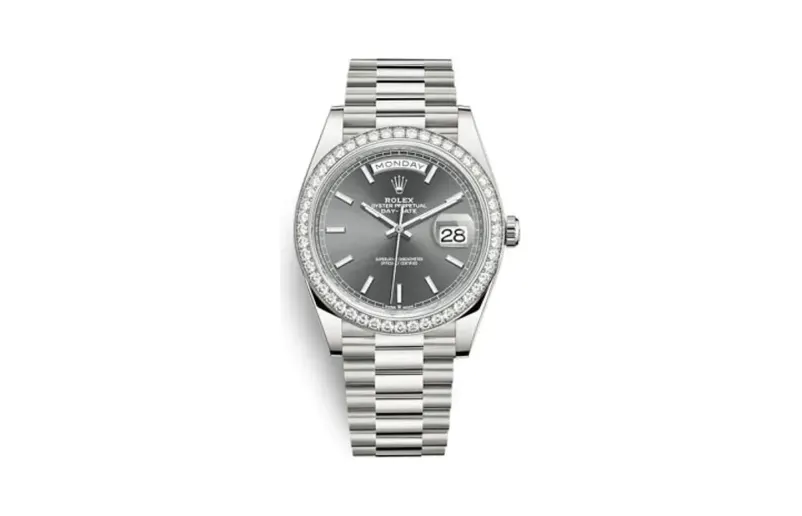 Rolex Day-Date 40 White Gold - Diamond / Grey