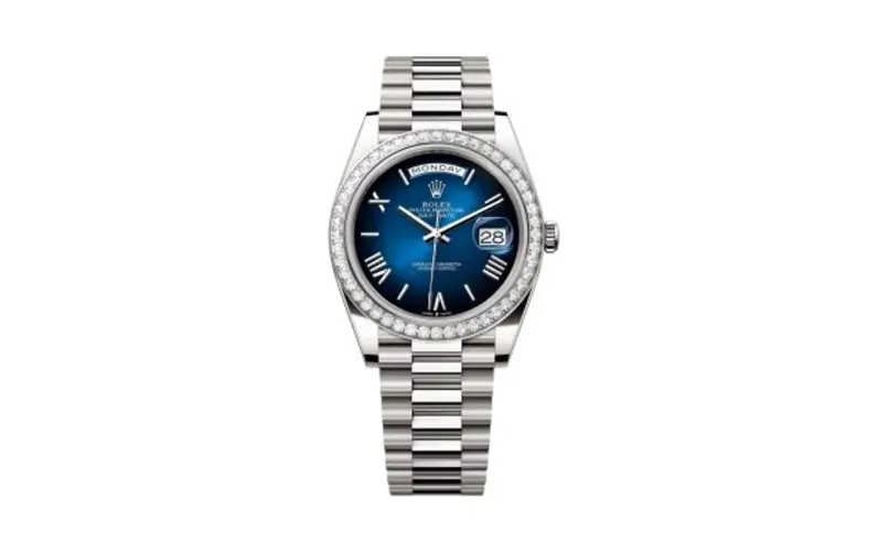 Rolex Day-Date 40 White Gold - Diamond / Blue Ombré