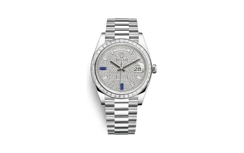 Rolex Day-Date 40 Platinum - Baguette / Paved - Baguette