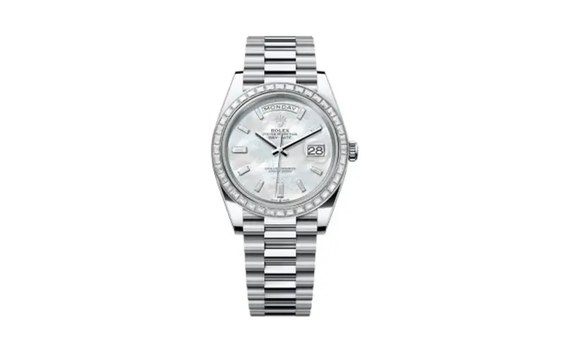 Rolex Day-Date 40 Platinum - Baguette / MOP - Baguette