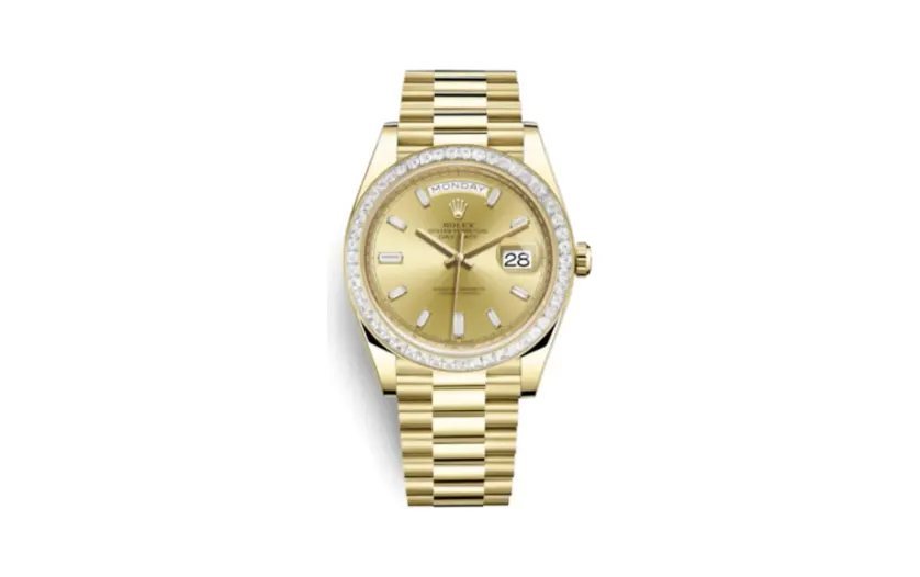 Rolex Day-Date 40 Yellow Gold - Baguette / Champagne - Baguette